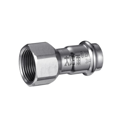 太陽雨管道不銹鋼卡壓管件-內絲直通